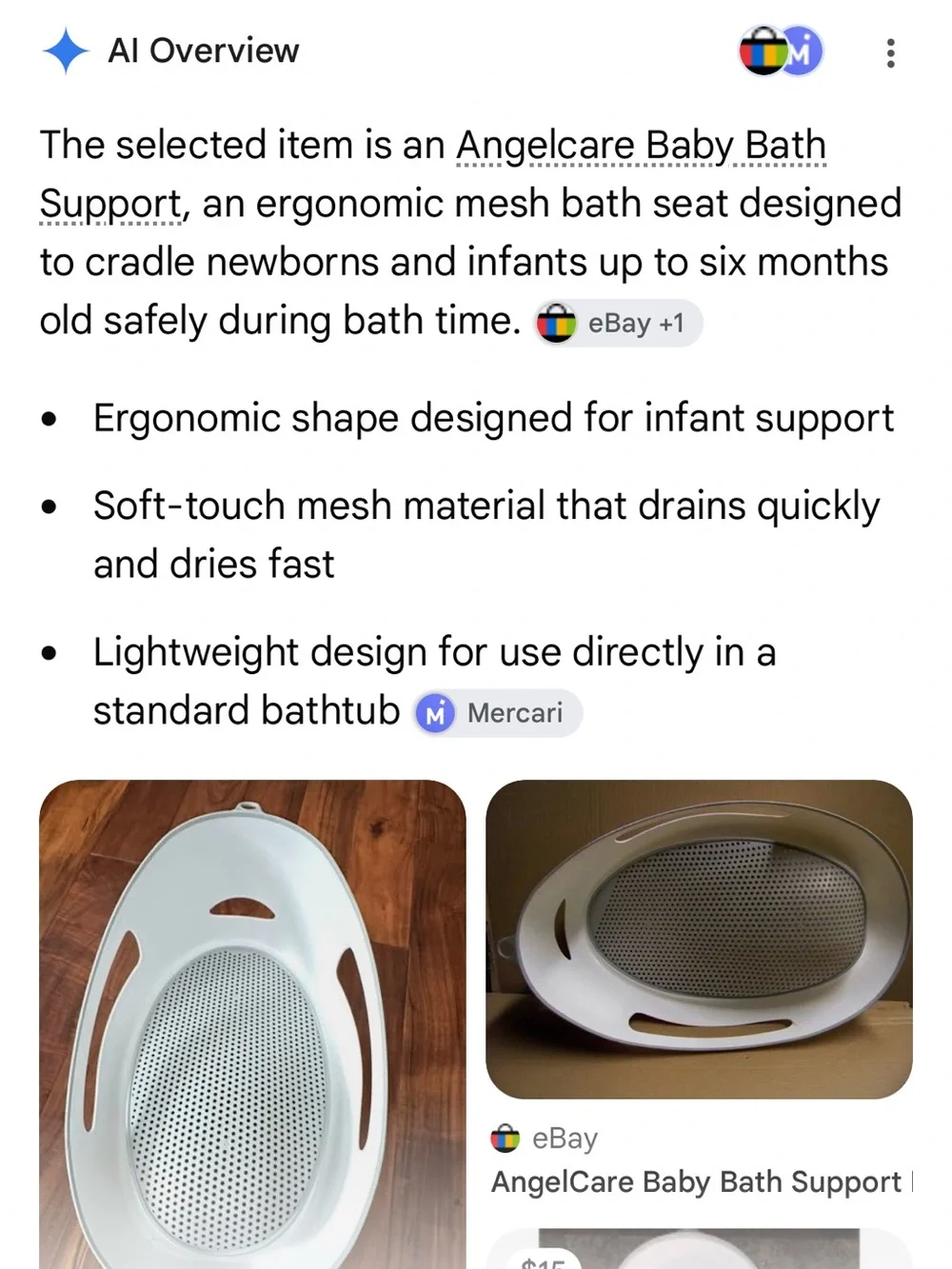 Angelcare Oval Non-Slip Baby Infant Care Bath Tub